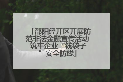 邵阳经开区开展防范非法金融宣传活动 筑牢企业“钱袋子”安全防线