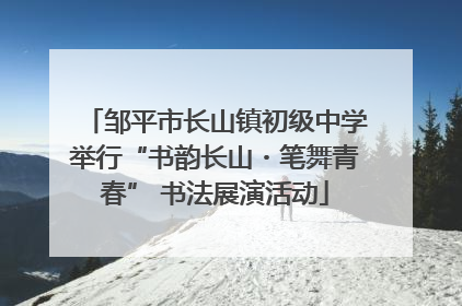 邹平市长山镇初级中学举行“书韵长山・笔舞青春” 书法展演活动