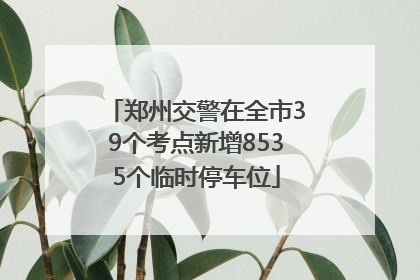 郑州交警在全市39个考点新增8535个临时停车位