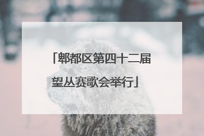 郫都区第四十二届望丛赛歌会举行