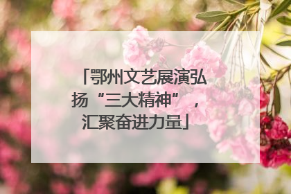 鄂州文艺展演弘扬“三大精神”，汇聚奋进力量