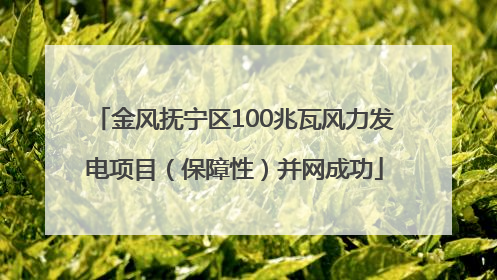 金风抚宁区100兆瓦风力发电项目（保障性）并网成功