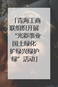 青海工商联组织开展“光彩事业国土绿化·扩绿兴绿护绿”活动