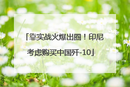 靠实战火爆出圈！印尼考虑购买中国歼-10