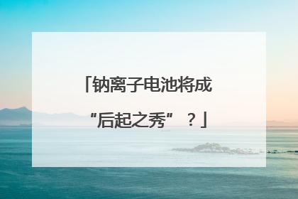 钠离子电池将成“后起之秀”？