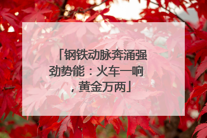 钢铁动脉奔涌强劲势能：火车一响，黄金万两
