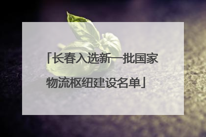 长春入选新一批国家物流枢纽建设名单