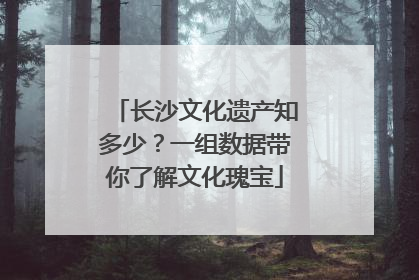 长沙文化遗产知多少？一组数据带你了解文化瑰宝