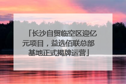 长沙自贸临空区迎亿元项目，益选佰联总部基地正式揭牌运营