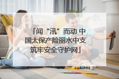 闻“汛”而动 中国太保产险丽水中支筑牢安全守护网