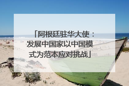 阿根廷驻华大使：发展中国家以中国模式为范本应对挑战