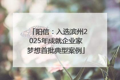 阳信：入选滨州2025年成就企业家梦想首批典型案例