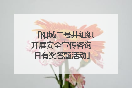 阳城二号井组织开展安全宣传咨询日有奖答题活动