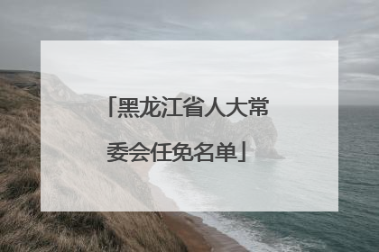 黑龙江省人大常委会任免名单