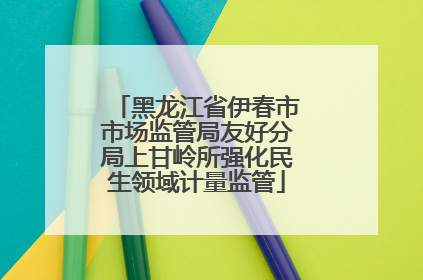 黑龙江省伊春市市场监管局友好分局上甘岭所强化民生领域计量监管