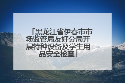黑龙江省伊春市市场监管局友好分局开展特种设备及学生用品安全检查