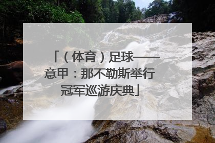 （体育）足球——意甲：那不勒斯举行冠军巡游庆典