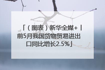 （图表）新华全媒+丨前5月我国货物贸易进出口同比增长2.5%