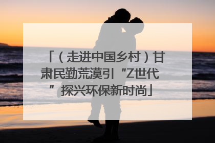 （走进中国乡村）甘肃民勤荒漠引“Z世代”探兴环保新时尚