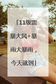 11级雷暴大风+暴雨大暴雨，今天就到