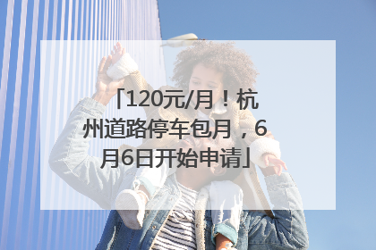 120元/月！杭州道路停车包月，6月6日开始申请