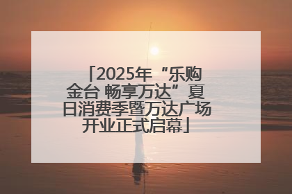 2025年“乐购金台 畅享万达”夏日消费季暨万达广场开业正式启幕