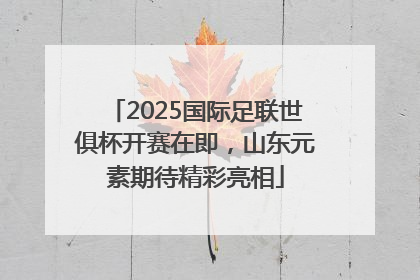 2025国际足联世俱杯开赛在即，山东元素期待精彩亮相