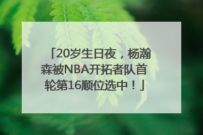 20岁生日夜，杨瀚森被NBA开拓者队首轮第16顺位选中！