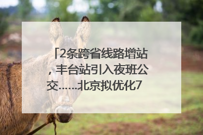 2条跨省线路增站，丰台站引入夜班公交……北京拟优化7条公交线！