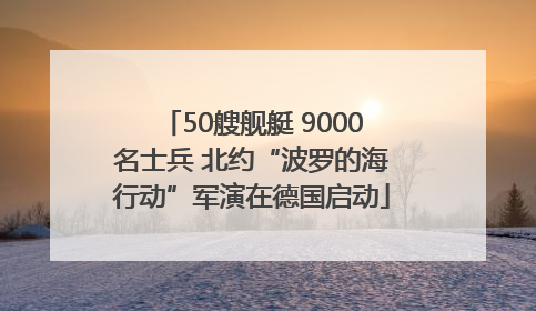 50艘舰艇 9000名士兵 北约“波罗的海行动”军演在德国启动