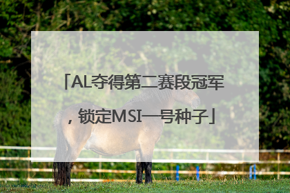 AL夺得第二赛段冠军，锁定MSI一号种子